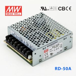 RD-50A台湾明纬5V12V双路开关电源50W直流稳压5V6A+12V2A双组