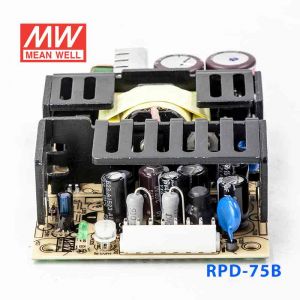 RPD-75B  75W +5V  6.8A +24V 2.7A  双路输出微漏电低空载损耗医用无外壳明纬开关电源