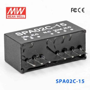 SPA02C-15  2W  36~72V 输入 15V  稳压单路输出明纬DC-DC转换模块电源