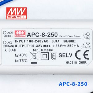 APC-8-250 8W 16-32V  250mA 明纬牌恒流输出防水塑壳LED照明电源