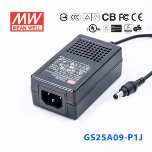 GS25A09-P1J 25W 9V2.77A 输出绿色能源明纬电源适配器(三线插口)