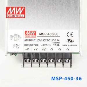 MSP-450-36  450W  36V 12.5A  单路输出带功率因素校正高可靠医疗型明纬开关电源