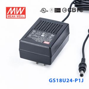 GS18U24-P1J 18W 24V0.75A 输出绿色能源明纬墙插电源适配器(美式插头) 