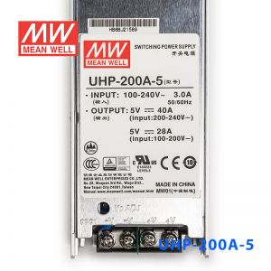 UHP-200A-5 5V 40A输出明纬超薄高效能显示屏电源