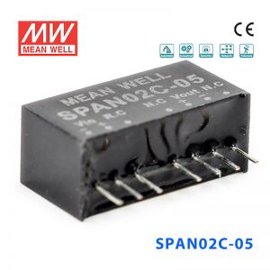 SPAN02C-05 2W 36~75V 转 5V 0.4A 非稳压单路输出DC-DC模块电源