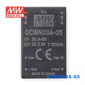 DCWN03A-05 3W 9~18V 转 ±5V 0.3A 非稳压双路输出DC-DC模块电源