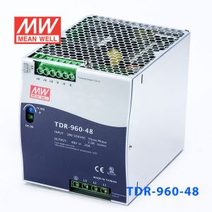 TDR-960-48 960W 48V20A 三相输入高效率高功率因素单路输出DIN导轨安装明纬开关电源