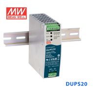 DUPS20明纬安防消防应急模块24V20A直流电源DC UPS导轨电源