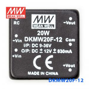 DKMW20F-12 20W 9~36V 转 ±12V 0.83A 非稳压双路输出DC-DC模块电源