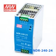 NDR-240-24 240W 24V10A单路输出明纬超薄型PFC导轨安装电源