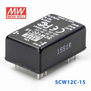 SCW12C-15  12W  36~72V 输入 15V  稳压单路输出明纬DC-DC转换模块电源