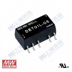 DET01L-12  1W  5V-±12V 非稳压双路输出明纬DC-DC转换模块电源