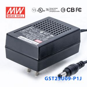 GST25U09-P1J 23W 9V2.55A高效能低空载损耗绿色节能美规适配器