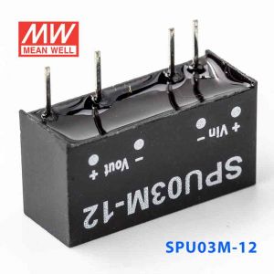 SPU03M-12  3W  12V-12V 非稳压单路输出明纬DC-DC模块电源