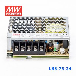 LRS-75-24 76.8W 24V3.2A单路输出超薄型低空载损耗明纬开关电源