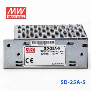 SD-25A-5  25W  9.2~18V 输入  5V 5A  输出有外壳明纬DC-DC转换电源