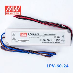 LPV-60-24   60W   24V   2.5A明纬牌恒压输出IP67防水塑壳LED照明电源