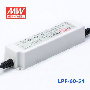 LPF-60-54  60W  54V 1.12A  恒压+恒流有PFC高效率塑壳IP67防水LED电源