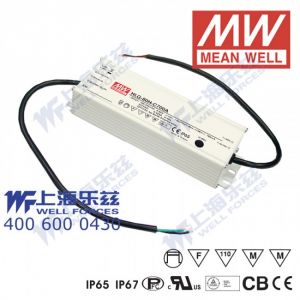 HLG-80H-C350A  90W  宽范围输入  128~257V 350mA 强耐环境高压恒流输出PFC高效铝壳IP65防水LED电源(恒流值可面板设定) 