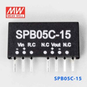 SPB05C-15 3W  36~72V 输入 15V 稳压单路输出明纬DC-DC转换模块电源