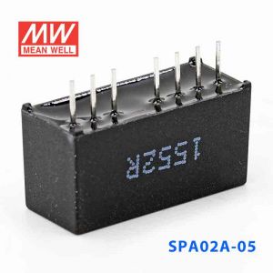 SPA02A-05  2W  9~18V  输入 5V  稳压单路输出明纬DC-DC转换模块电源