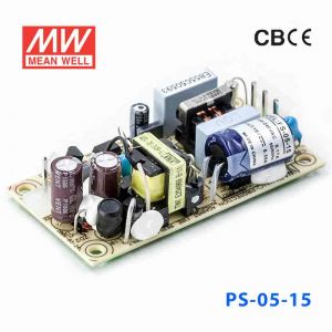 PS-05-15  5W  15V 0.35A  单路输出无外壳PCB板明纬开关电源