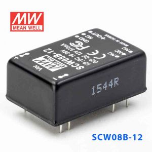 SCW08B-12  8W  18~36V  输入12V  稳压单路输出明纬DC-DC转换模块电源