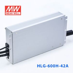 HLG-600H-42A  600W  42V 14.3A  强耐环境恒压+恒流PFC高效铝壳IP65防水LED电源(恒流值通过内部电位器调整)