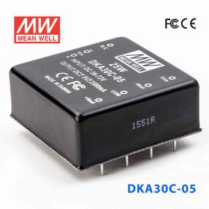 DKA30C-05  25W  36~72V 输入 ±5V  双路输出明纬DC-DC转换模块电源