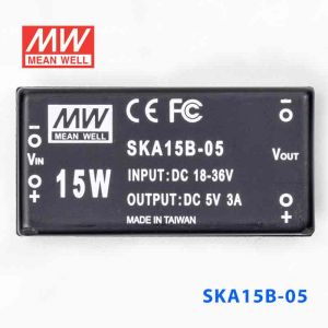 SKA15B-05  15W  18~36V  输入 5V  稳压单路输出明纬DC-DC转换模块电源