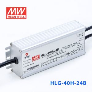 HLG-40H-24B  40W  24V 1.67A  强耐环境恒压+恒流PFC高效铝壳IP67防水LED电源(控制线三合一调光)