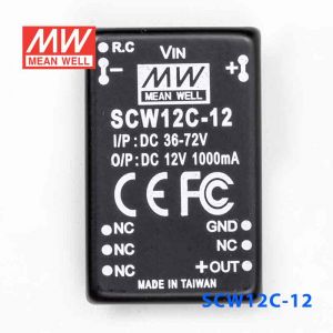 SCW12C-12  12W  36~72V 输入  12V  稳压单路输出明纬DC-DC转换模块电源