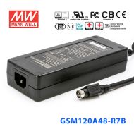 GSM120A48-R7B 120W 48V2.5A输出明纬高能效医疗型外置桌面型电源适配器