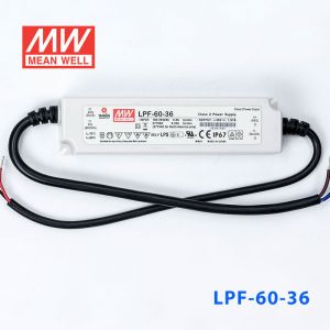 LPF-60-36  60W  36V 1.67A  恒压+恒流有PFC高效率塑壳IP67防水LED电源