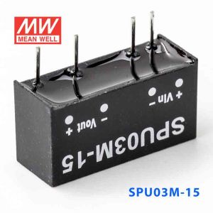 SPU03M-15  3W  12V-15V 非稳压单路输出明纬DC-DC模块电源