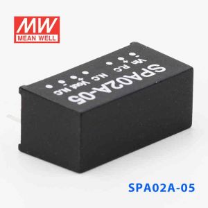 SPA02A-05  2W  9~18V  输入 5V  稳压单路输出明纬DC-DC转换模块电源