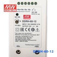 DDRH-60-12明纬60W150~1500V输入12V5A输出宽输入导轨DC-DC转换器