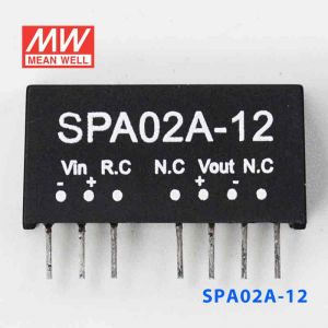 SPA02A-12  2W  9~18V  输入 12V  稳压单路输出明纬DC-DC转换模块电源