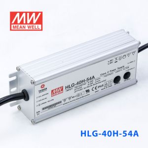 HLG-40H-54A  40W  54V 0.75A  强耐环境恒压+恒流PFC高效铝壳IP65防水LED电源(恒压恒流值可面板设定) 