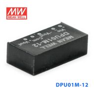 DPU01M-12 1W 12V 转 ±12V  非稳压双路输出明纬DC-DC转换模块电源