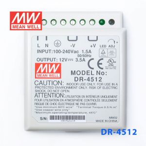 DR-4512 45W 12V3.5A单路输出导轨安装明纬开关电源