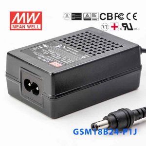 GSM18B24-P1J 18W 24V0.75A输出明纬高能效医疗型IEC320-C8插口电源适配器