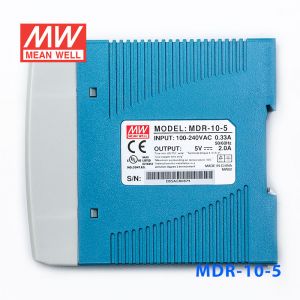 MDR-10-5 10W 5V 2A 单输出低空载损耗DIN导轨型明纬电源