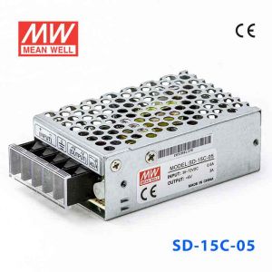 SD-15C-5  15W  36~72V  输入 5V 3A  输出有外壳明纬DC-DC转换电源