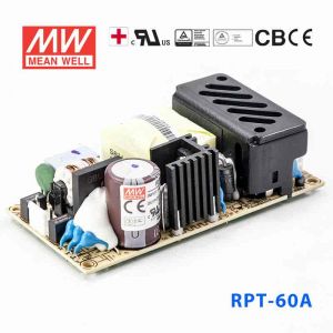 RPT-60A  60W +5V 4.4A +12V 2.2A -5V 0.55A  三路输出绿色明纬医用无外壳电源