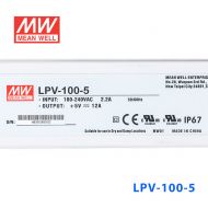 LPV-100-5   100W   5V  12A 明纬牌恒压输出IP67防水塑壳LED照明电源