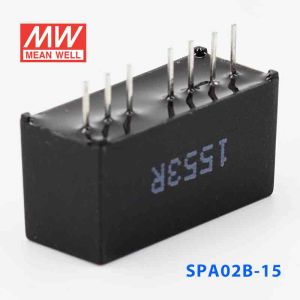 SPA02B-15  2W  18~36V  输入 15V  稳压单路输出明纬DC-DC转换模块电源