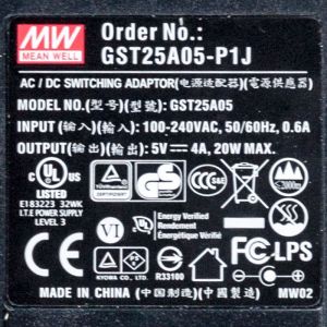 GST25A05-P1J 20W 5V4A高效能低空载损耗绿色节能桌上型适配器