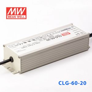 CLG-60-12    60W    12V5A 恒压+可改恒流有PFC铝壳明纬IP67防水LED电源