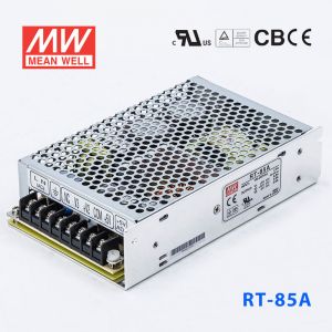 RT-85A台湾明纬12V正负5V三路开关电源85W 5V8A+12V3.5A-5V0.5A